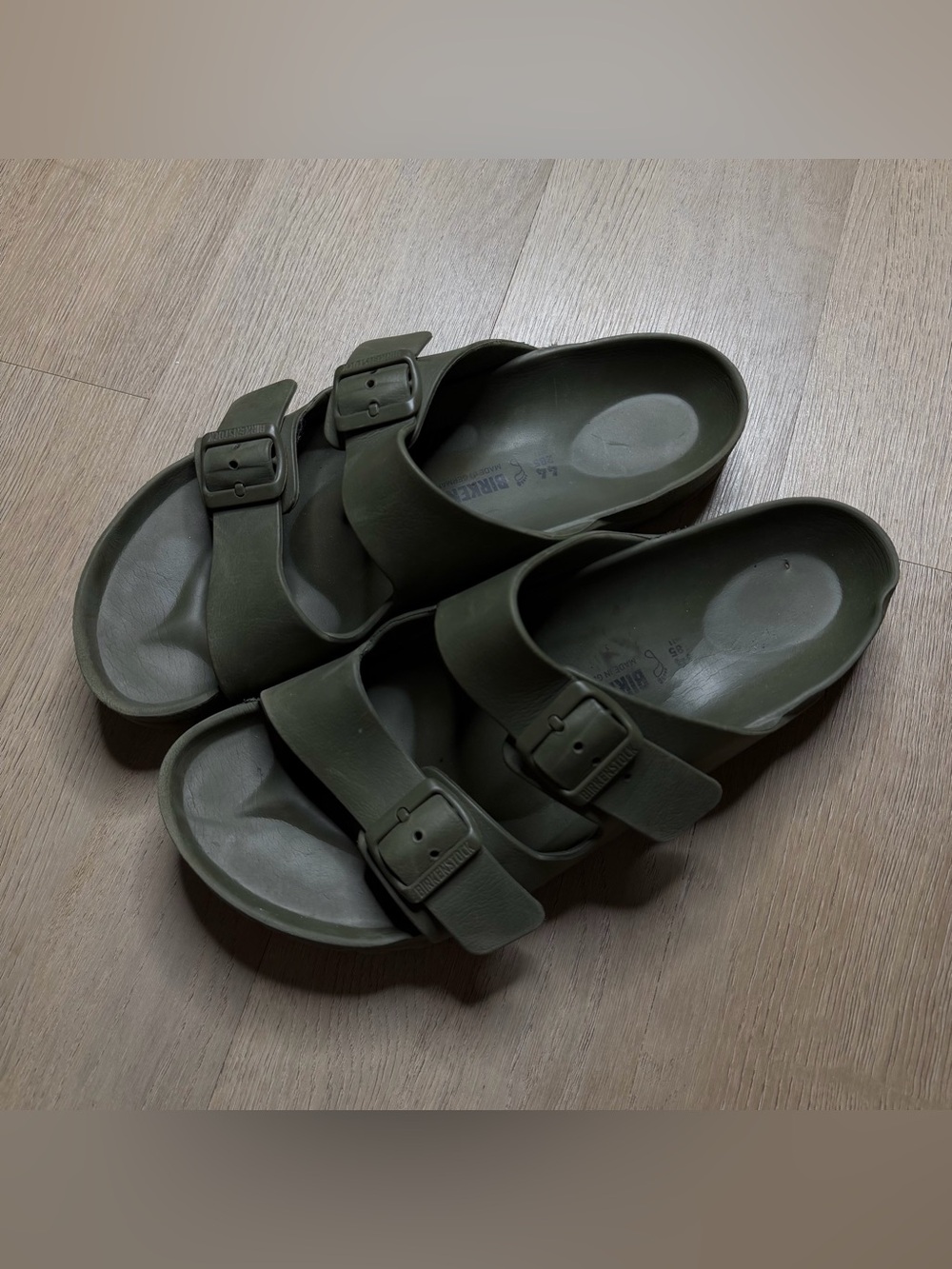 Green Birkenstocks men’s 11 marked EU 44